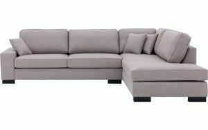 Afbeelding van een Goossens Bank Saltillo grijs, stof, 2,5-zits, stijlvol landelijk