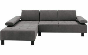 Afbeelding van een Goossens Bank Alvin grijs, stof, 2,5-zits, modern design met chaise longue links