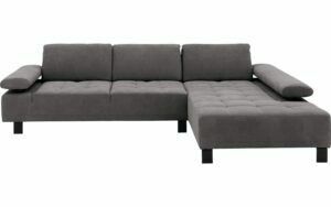 Afbeelding van een Goossens Bank Alvin grijs, stof, 3-zits, modern design met chaise longue rechts