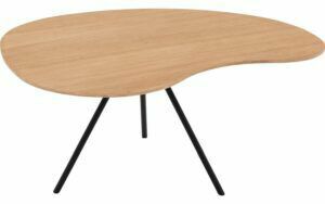 Afbeelding van een Goossens Salontafel Saya organisch, hout eiken blank, modern design, 79 x 36 x 61 cm