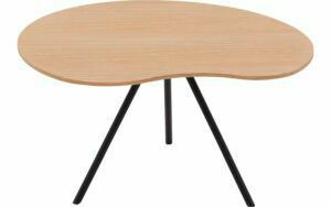 Afbeelding van een Goossens Salontafel Saya organisch, hout eiken blank, modern design, 61 x 33 x 49 cm