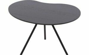 Afbeelding van een Goossens Salontafel Saya organisch, hout eiken zwart, modern design, 61 x 33 x 49 cm