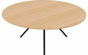 Afbeelding van een Goossens Salontafel Bo rond, hout eiken blank, modern design, 80 x 31 x 80 cm