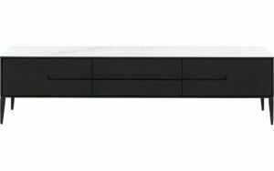 Afbeelding van een Goossens Tv Meubel Dexter, 3 laden 40 cm diep