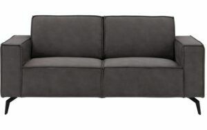 Afbeelding van een Goossens Hoekbank Hercules donkergrijs, microvezel, 2-zits, modern design