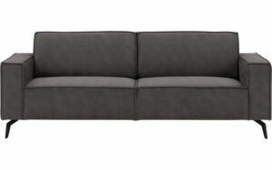 Afbeelding van een Goossens Hoekbank Hercules donkergrijs, microvezel, 3-zits, modern design