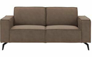 Afbeelding van een Goossens Hoekbank Hercules bruin, microvezel, 2-zits, modern design