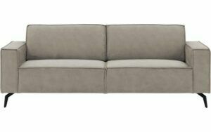 Afbeelding van een Goossens Hoekbank Hercules grijs, microvezel, 3-zits, modern design