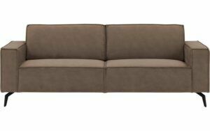 Afbeelding van een Goossens Hoekbank Hercules bruin, microvezel, 3-zits, modern design