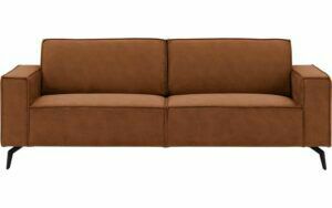 Afbeelding van een Goossens Hoekbank Hercules bruin, microvezel, 3-zits, modern design