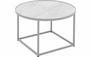 Afbeelding van een Goossens Salontafel Livia rond, hpl roze, modern design, 61 x 35 x 61 cm
