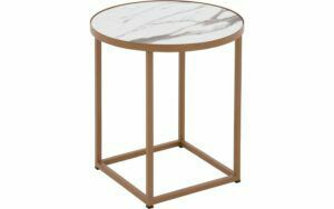Afbeelding van een Goossens Salontafel Livia rond, hpl zwart, modern design, 41 x 42 x 41 cm