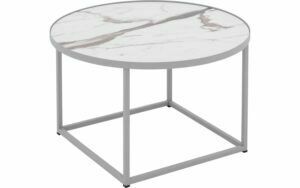 Afbeelding van een Goossens Salontafel Livia rond, hpl zwart, modern design, 61 x 35 x 61 cm