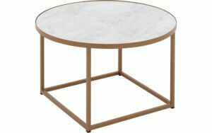 Afbeelding van een Goossens Salontafel Livia rond, hpl roze, modern design, 61 x 35 x 61 cm