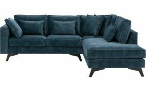 Afbeelding van een Goossens Bank Chambre blauw, stof, 2-zits, elegant chic met ligelement rechts