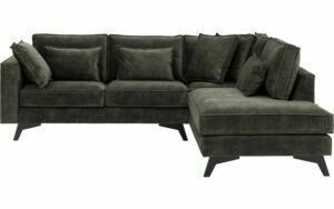 Afbeelding van een Goossens Bank Chambre groen, stof, 2-zits, elegant chic met ligelement rechts