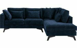 Afbeelding van een Goossens Bank Chambre blauw, stof, 2-zits, elegant chic met ligelement rechts