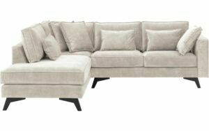 Afbeelding van een Goossens Bank Chambre bruin, stof, 2-zits, elegant chic met ligelement links