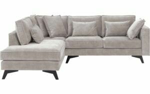 Afbeelding van een Goossens Bank Chambre grijs, stof, 2-zits, elegant chic met ligelement links