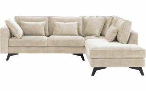 Afbeelding van een Goossens Bank Chambre beige, stof, 2,5-zits, elegant chic met ligelement rechts