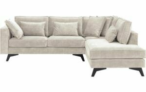 Afbeelding van een Goossens Bank Chambre bruin, stof, 2,5-zits, elegant chic met ligelement rechts