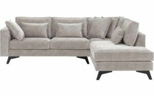 Afbeelding van een Goossens Bank Chambre grijs, stof, 2,5-zits, elegant chic met ligelement rechts