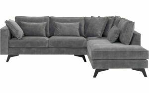 Afbeelding van een Goossens Bank Chambre grijs, stof, 2,5-zits, elegant chic met ligelement rechts