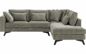 Afbeelding van een Goossens Bank Chambre grijs, stof, 2,5-zits, elegant chic met ligelement rechts