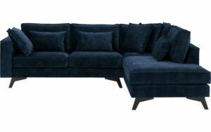 Afbeelding van een Goossens Bank Chambre blauw, stof, 2,5-zits, elegant chic met ligelement rechts