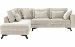 Afbeelding van een Goossens Bank Chambre bruin, stof, 2,5-zits, elegant chic met ligelement links