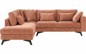 Afbeelding van een Goossens Bank Chambre roze, stof, 2,5-zits, elegant chic met ligelement links