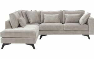 Afbeelding van een Goossens Bank Chambre grijs, stof, 2,5-zits, elegant chic met ligelement links