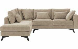 Afbeelding van een Goossens Bank Chambre beige, stof, 2,5-zits, elegant chic met ligelement links