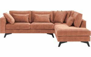 Afbeelding van een Goossens Bank Chambre roze, stof, 3-zits, elegant chic met ligelement rechts