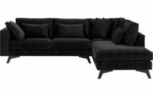 Afbeelding van een Goossens Bank Chambre grijs, stof, 3-zits, elegant chic met ligelement rechts