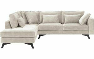 Afbeelding van een Goossens Bank Chambre bruin, stof, 3-zits, elegant chic met ligelement links