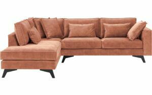 Afbeelding van een Goossens Bank Chambre roze, stof, 3-zits, elegant chic met ligelement links
