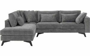 Afbeelding van een Goossens Bank Chambre grijs, stof, 3-zits, elegant chic met ligelement links