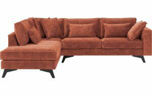 Afbeelding van een Goossens Bank Chambre roze, stof, 3-zits, elegant chic met ligelement links