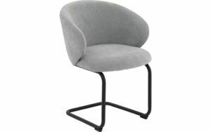 Afbeelding van een Goossens Stoel Noomi blauw stof met armleuning,