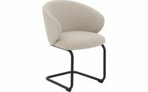 Afbeelding van een Goossens Stoel Noomi beige stof met armleuning,