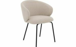 Afbeelding van een Goossens Stoel Noomi beige stof met armleuning,