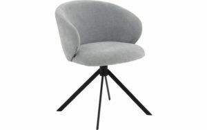 Afbeelding van een Goossens Stoel Noomi blauw stof met armleuning,