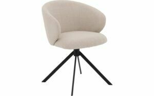 Afbeelding van een Goossens Stoel Noomi beige stof met armleuning,