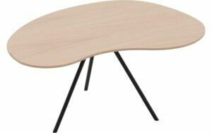 Afbeelding van een Goossens Salontafel Saya organisch, hout eiken wit, modern design, 79 x 36 x 61 cm