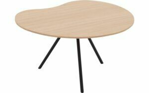Afbeelding van een Goossens Salontafel Saya organisch, hout eiken wit, modern design, 61 x 33 x 49 cm