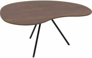 Afbeelding van een Goossens Salontafel Saya organisch, hout eiken donker bruin, modern design, 79 x 36 x 61 cm