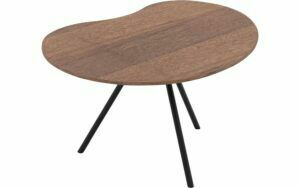 Afbeelding van een Goossens Salontafel Saya organisch, hout eiken donker bruin, modern design, 61 x 33 x 49 cm