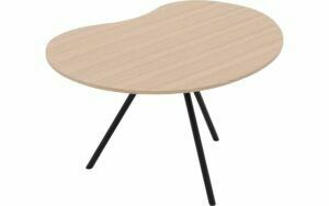Afbeelding van een Goossens Salontafel Saya organisch, hout eiken wit, modern design, 61 x 33 x 49 cm