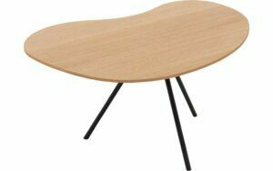 Afbeelding van een Goossens Salontafel Saya organisch, hout eiken blank, modern design, 79 x 36 x 61 cm